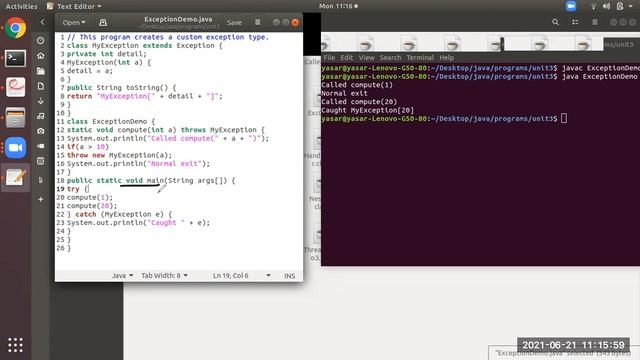 Chapter-10(VI):Exception Creating Your Own Exception смотреть онлайн