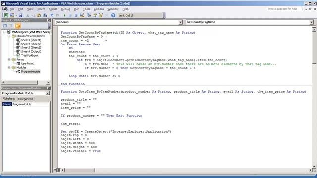 Web Scraper VBA Application1.23-Count the Number of Elements by Tag Name смотреть онлайн