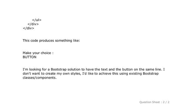 HTML : Button next to text with Bootstrap смотреть онлайн