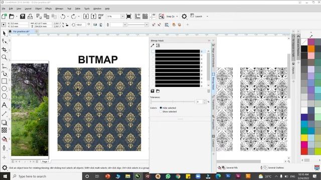 Coreldraw 2019 basic tutorial tamil | Bitmaps | Tracing | Bitmap mask | смотреть онлайн