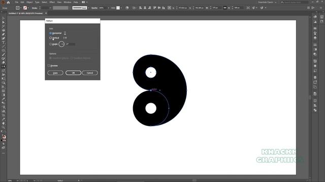 Adobe Illustrator Tutorial To Create Yin Yang Symbol | KNACKK GRAPHIICS | смотреть онлайн