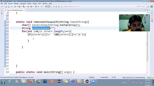 Java Program To Remove White Spaces From Given String смотреть онлайн