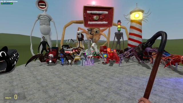 All Monster: Bus Eater,House Head,Megahorn,Train Eater,Car Eater In Garry's Mod