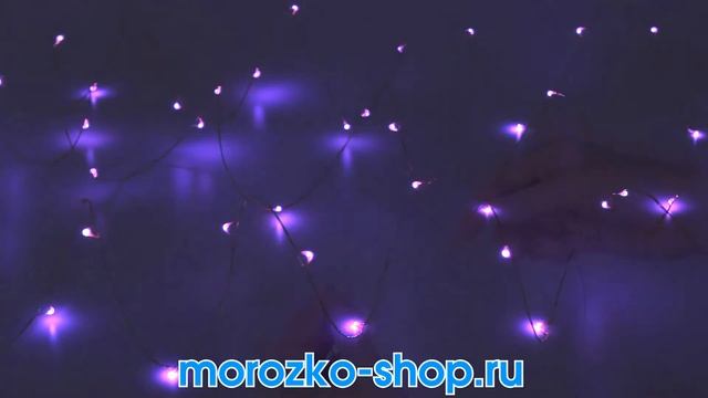 Гирлянда КАПЕЛЬКИ, 100 фиолетовых минидиодов (LED), LDM100-V-C смотреть онлайн