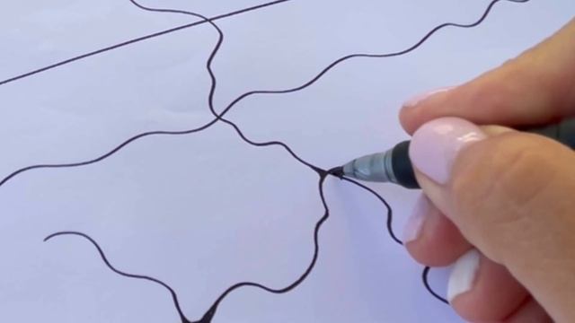 Как правильно рисовать нейролинии. Нейрографика. Как правильно скруглять. смотреть онлайн