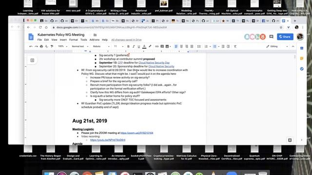 Kubernetes Policy WG/CNCF Security SIG Policy Team Meeting 2019.09.04 смотреть онлайн