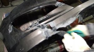 Восстановление недостающих, утерянных  частей в бампере