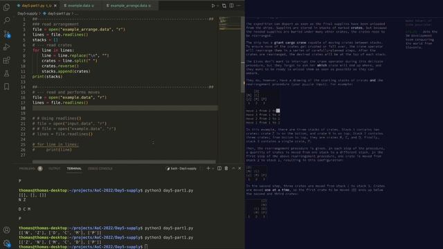 Advent of Code 2022 - Day 5 mit Python смотреть онлайн