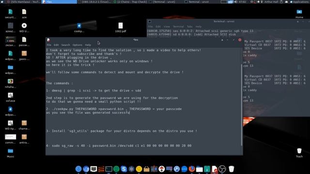 HOW TO UNLOCK Western Digital DRIVE ON LINUX - IntrospecTech смотреть онлайн
