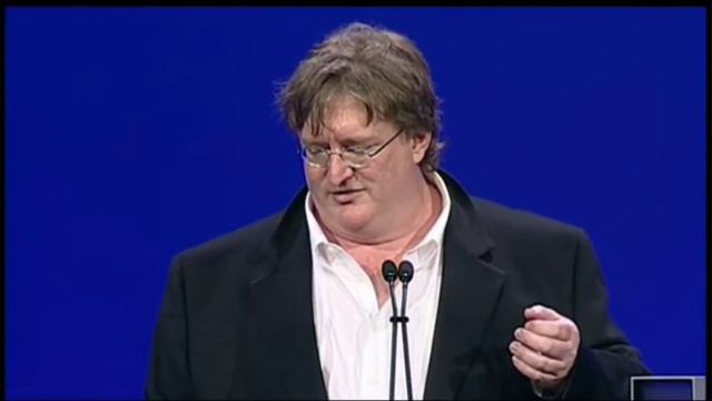 Gabe Newell Blue Screen (Microsoft Trash Talk)