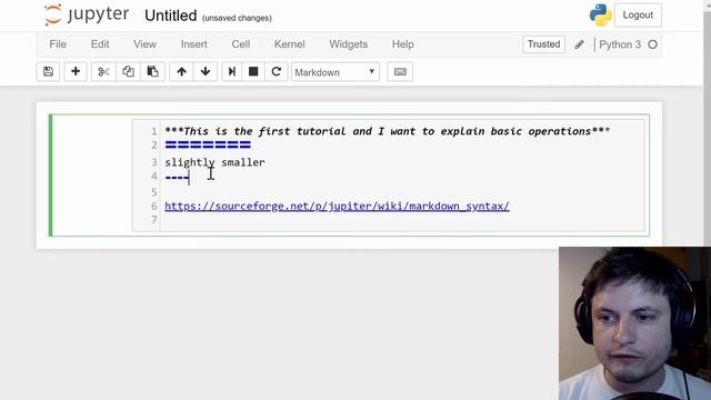 Python Tutorial #2- Jupyter Notebook Basics смотреть онлайн