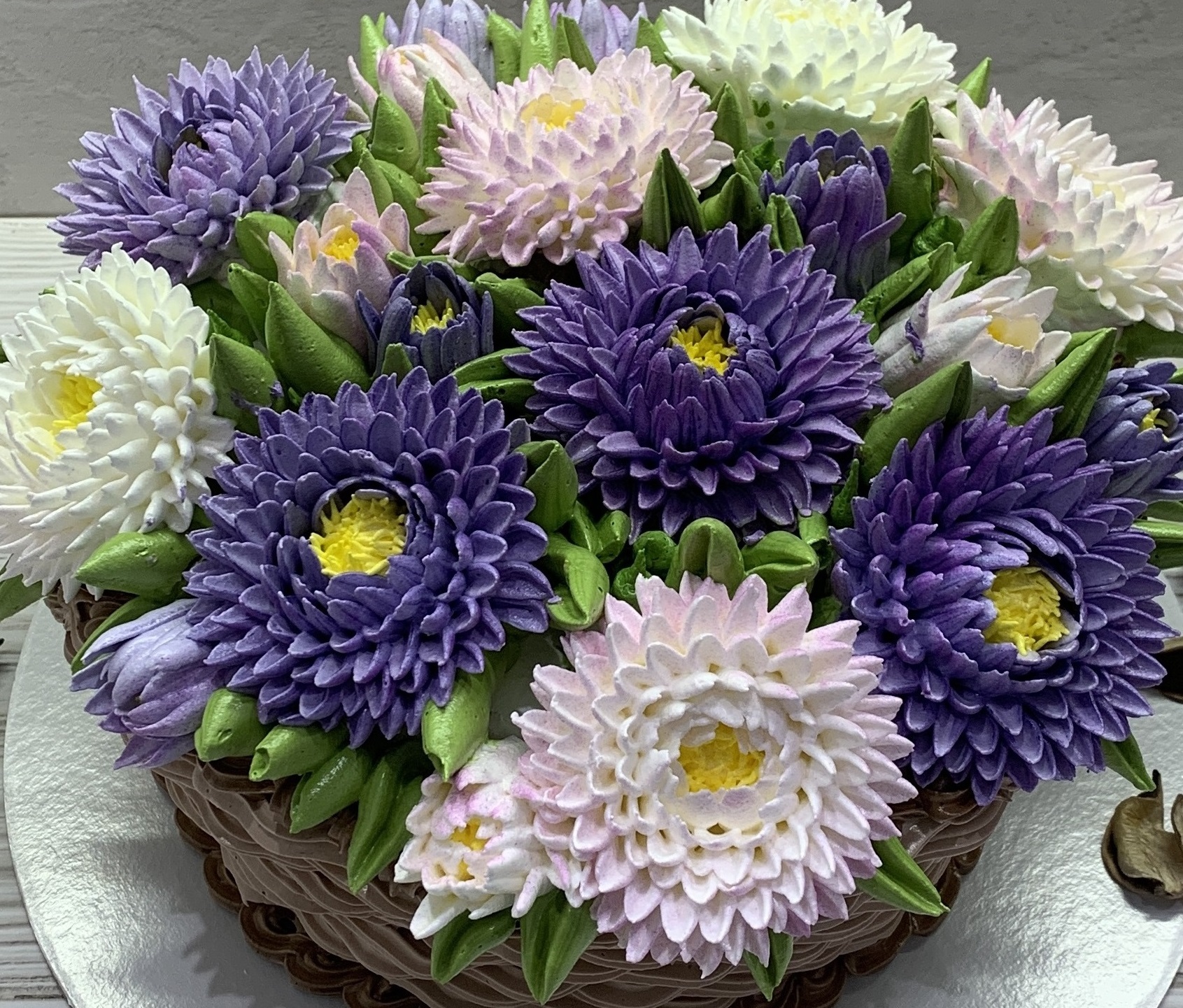 Украшение торта! Торт Корзина ХРИЗАНТЕМ ? смотреть онлайн