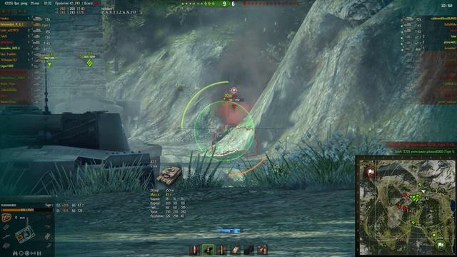 Первый бой рака на- тигр 1... затащил! WoT смотреть онлайн