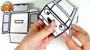 3D Coloring Lift l Coloring Tutorial l Tayo Paper Craft l Titipo Titipo