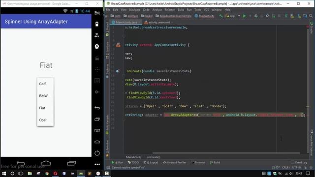 Android Spinner With ArrayAdapter ?? смотреть онлайн