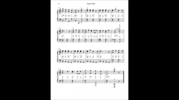 Jingle Bells (Dashing through the Snow), arranged for early intermediate piano by Dennis Frayne