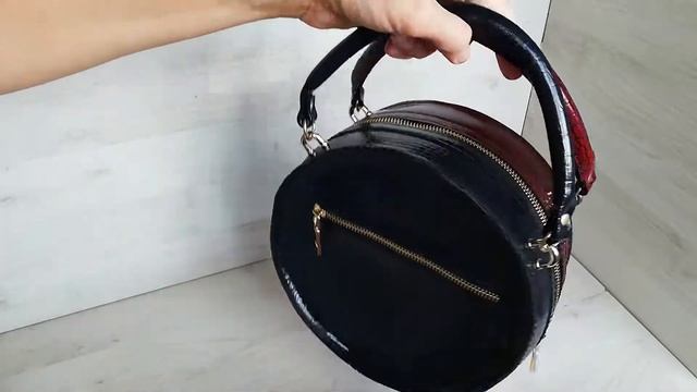 Обзор сумки. Женская сумка. Сумка круглая "Nataly". Women's round bag. Bag overview. смотреть онлайн