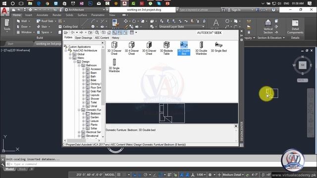 How to Add furniture in Autocad | AutoCAD Architecture 2017 | Text and Dimensions | Lesson 66 смотреть онлайн