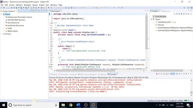 Apache Tomcat, Servlet and JSP Setup on Windows. смотреть онлайн