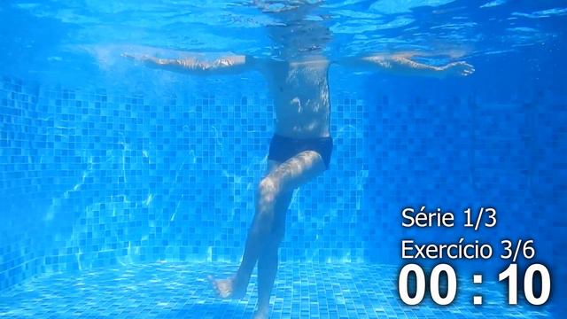 TREINO COMPLETO DE ABDÔMEN E PERNAS NA PISCINA смотреть онлайн