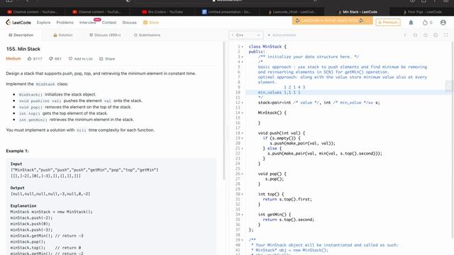 Leetcode Min Stack Hindi - Design Challenge - Leetcode Problem Solutions - FAANG Coding смотреть онлайн