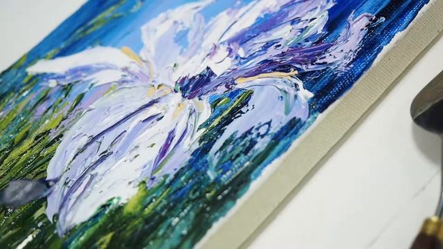 Мастер-класс ирис, живопись мастихином смотреть онлайн