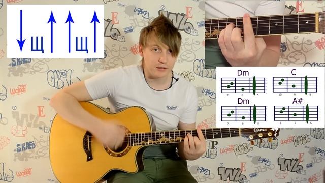 Обучение /уроки игры на гитаре для начинающих (Урок 9) - учимся быстро переставлять баррэ ( баре) смотреть онлайн