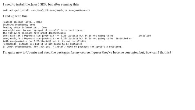 Ubuntu: Error trying to install the Java SDK смотреть онлайн