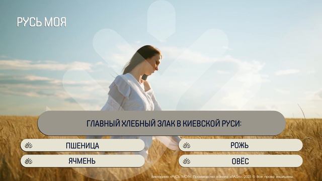 Какой главный хлебный злак в Киевской Руси? смотреть онлайн