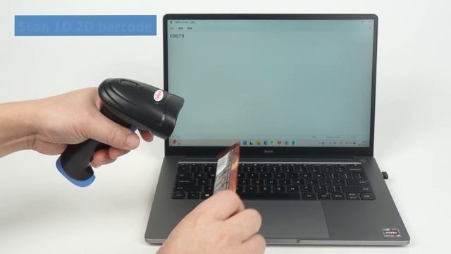 617nm LED Bluetooth Barcode Scanner Wireless Bar Code Scanner Supported 1D 2D QR Code смотреть онлайн