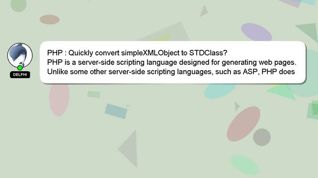 PHP : Quickly convert simpleXMLObject to STDClass? смотреть онлайн