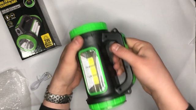 Відео огляд Кемпінговий ліхтар XBL 818C 3W+COB Колір зелений смотреть онлайн