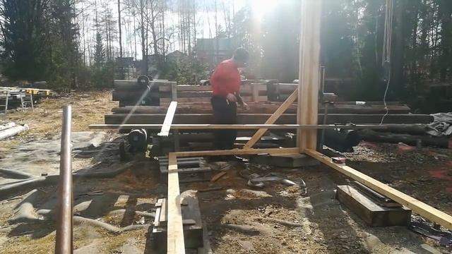 Easiest log building method ever!!. Part 1. смотреть онлайн