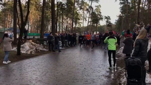 Забег трезвости прошёл утром 1 января в Гродно смотреть онлайн