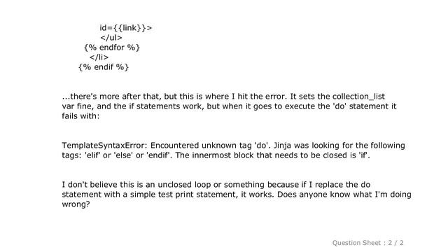 HTML : Do statement not working in jinja смотреть онлайн