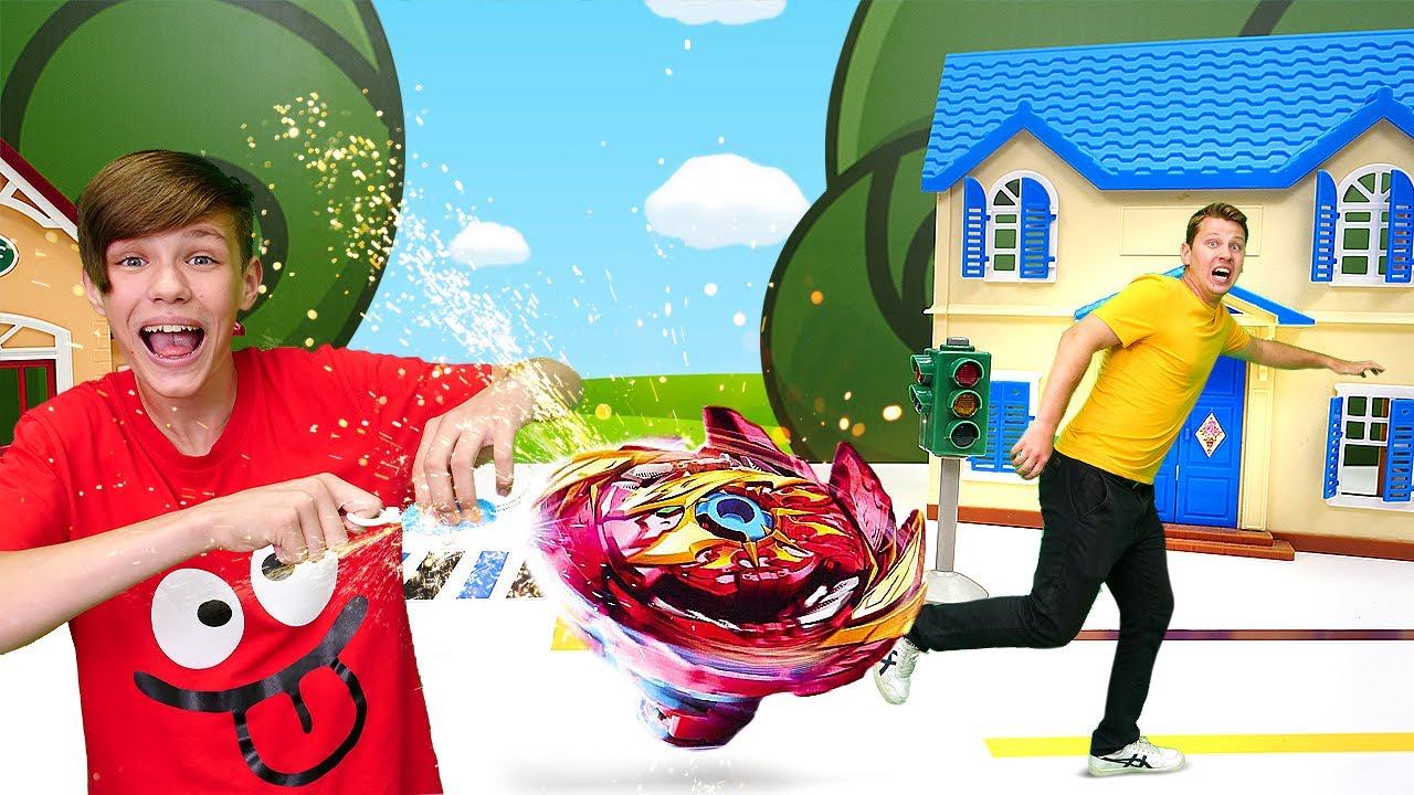 Игры битвы - БейБлэйды в Полицейской Академии! BeyBlade и Трансформеры. Смешные видео игры онлайн смотреть онлайн