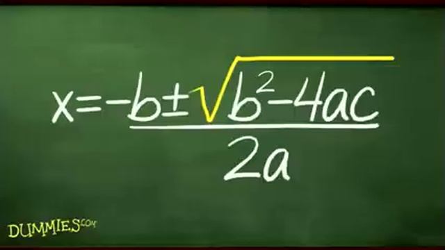 How to Use the Quadratic Formula to Solve Algebraic Equations For Dummies смотреть онлайн