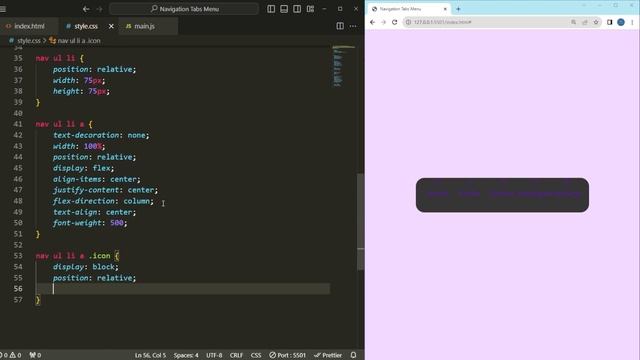 Navigation Tab Menu Using HTML CSS & JavaScript смотреть онлайн
