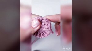 Вязание крючком. Рельефные столбики.Вязание плоского круга