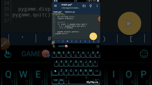 2D Fighting Game Using Python and Pygame | PART 2 : Adding Player,Movement And Animation | Pydroid смотреть онлайн