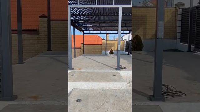 Забор еврожалюзи и навес для автомобиля "Пергола" #ЦентрМеталлокровли #забор #еврожалюзи #пергола смотреть онлайн