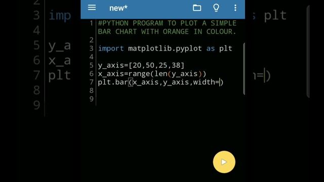 Plot a simple #bar #graph ? of #orange colour #Python смотреть онлайн