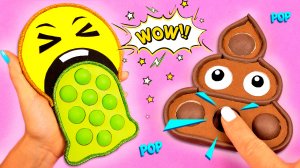 Необычный Поп ит Emoji Как сделать Антистресс Pop it пупырку своими руками