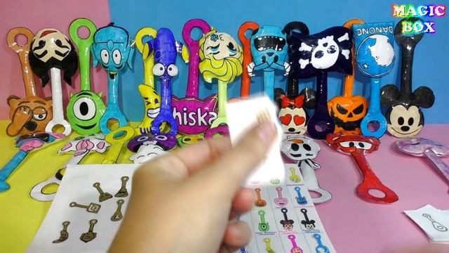 Скрепыши 2 и 1 золотые мини скрепыши Вся наша коллекция и  бумажные сюрпризы своими руками