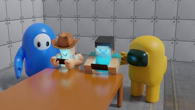 I Like Ya Cut G | Among Us & Fall Guys VS Minecraft & Roblox смотреть онлайн