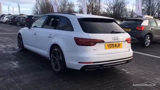 YD19MJP AUDI A4 AVANT TFSI BLACK EDITION WHITE 2019, Sytner Audi Harrogate смотреть онлайн