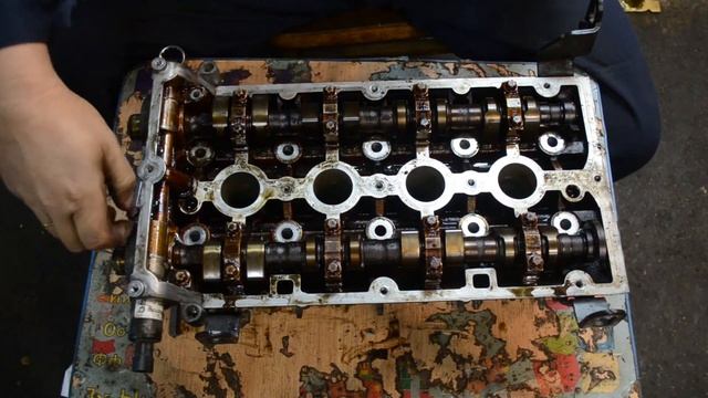 Разбор ГБЦ Z16XER опель, загнуло клапана смотреть онлайн