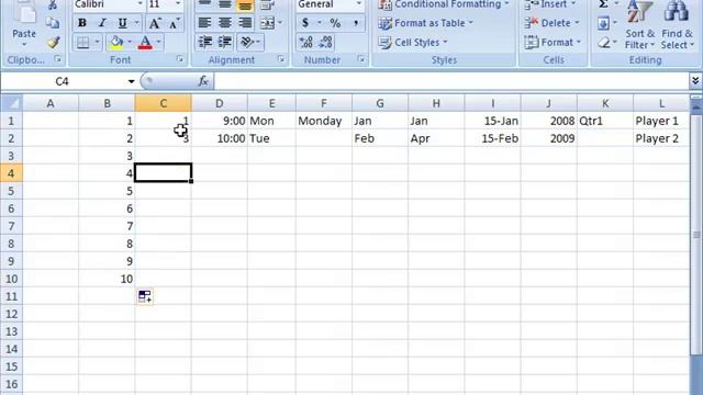 Microsoft Excel - How to fill data automatically in worksheet cells 3 of 3 смотреть онлайн