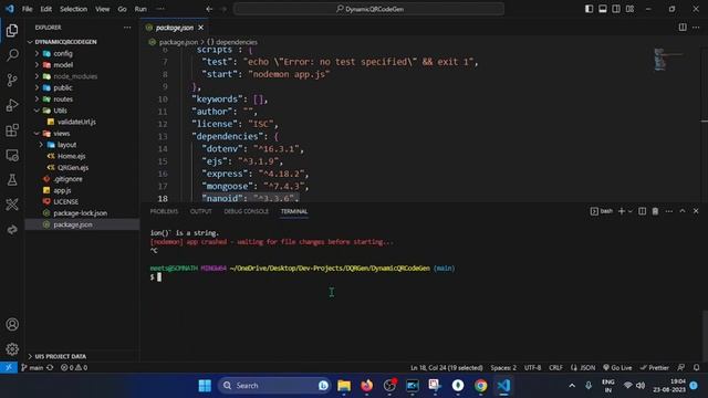 Dynamic QR Code Generator with Node JS , Mongo DB & EJS смотреть онлайн