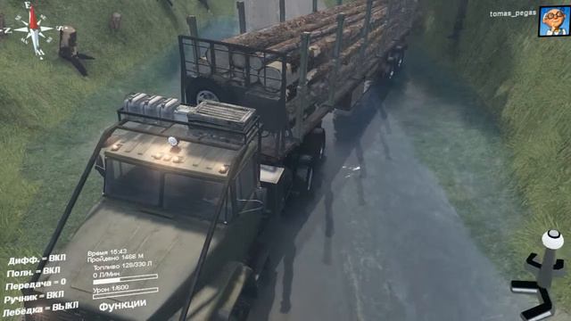 SpinTires карта Военный городок. Прохождение 3 часть смотреть онлайн